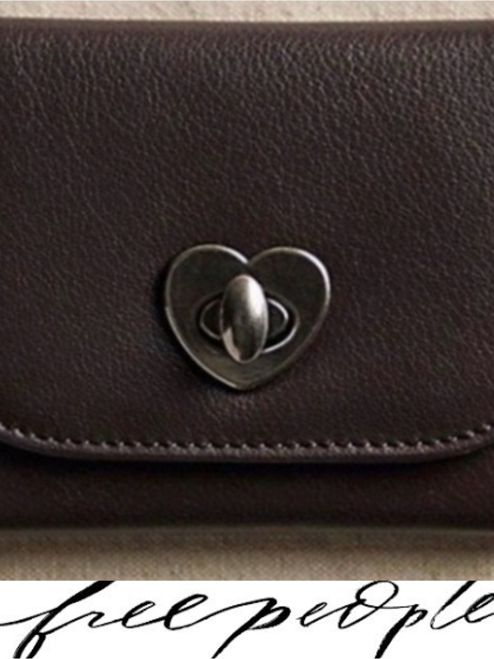 Free People Lock It Up Leather Wallet in Espresso ❤️  Chic NWOT